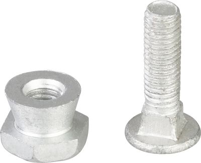 Screw and nut for clamp
