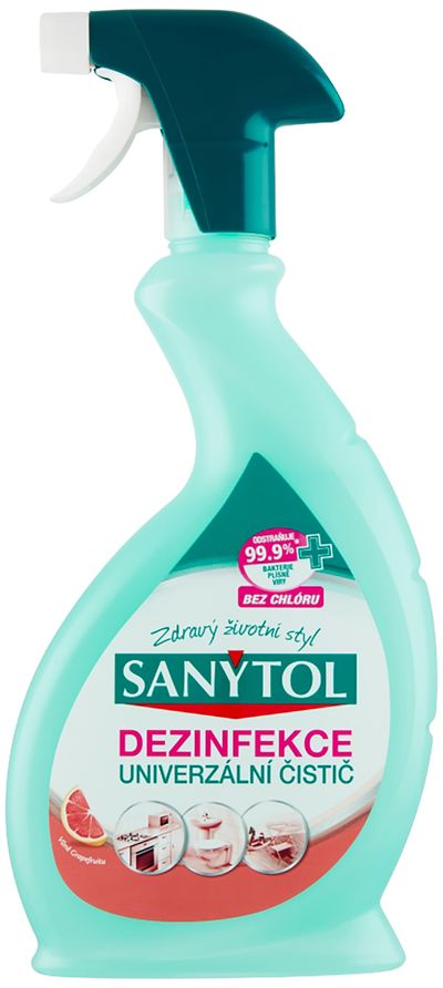 Fertőtlenítés Sanytol, univerzális tisztító, spray, grapefruit, 500 ml