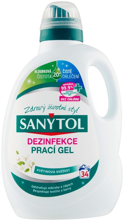 Gel Sanytol, disinfectant, laundry, for laundry, scent of white flowers, 1,7 l