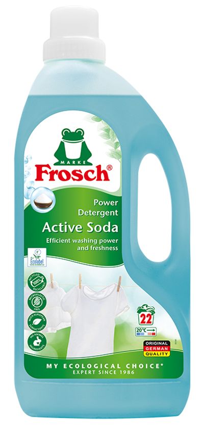 Detergent Frosch Eko Active Soda, washing, with active soda, 1500 ml