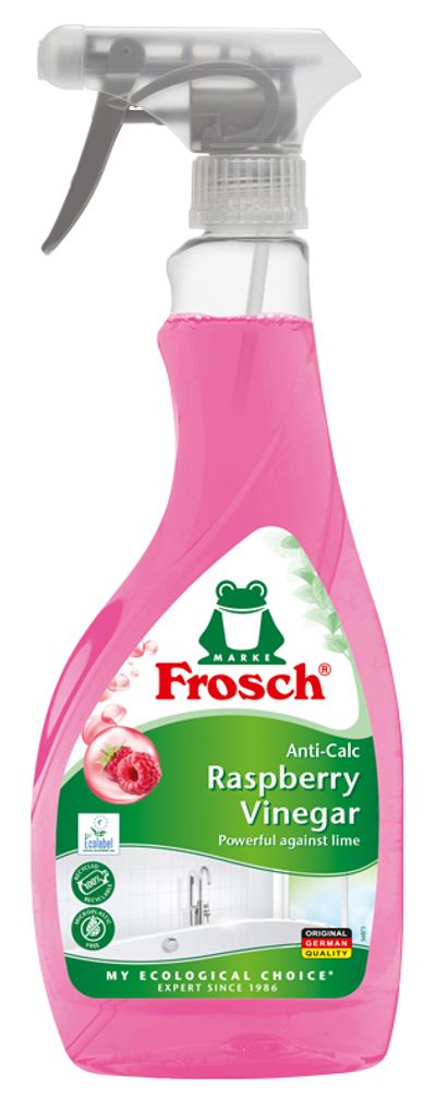 Tisztítószer Frosch, vízkőoldó, málnaecettel, 500 ml