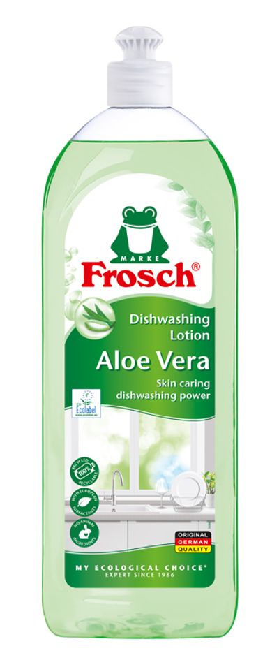 Mosószer Frosch, mosogatószer, aloe vera, 750 ml