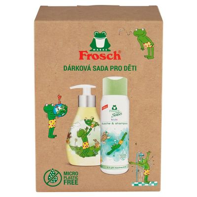 Ajándékkészlet Frosch, tusfürdő és sampon, gyermek, 2x 300 ml