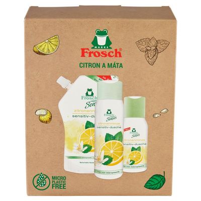 Súprava darčeková Frosch, citrón a mäta, 50 ml + 300 ml + 500 ml