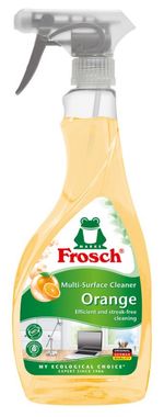 Tisztító Frosch, fényes felületekre, multifunkciós, narancs, 500 ml