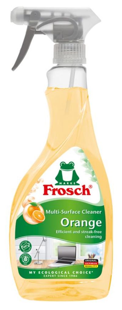 Tisztító Frosch, fényes felületekre, multifunkciós, narancs, 500 ml