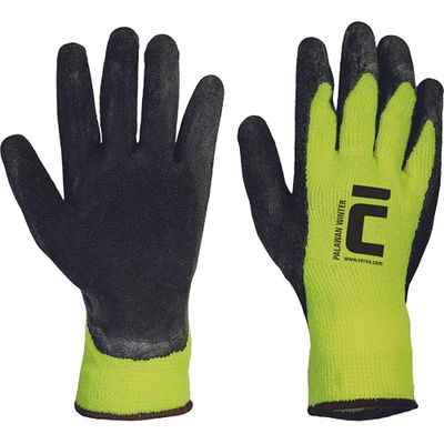 Gloves PALAWAN Winter Yellow, winter, insulated, 11/XXL, nylon, Latex
