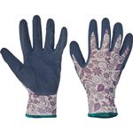 Gloves PINTAIL navy 09/L, nylon/latex, purple