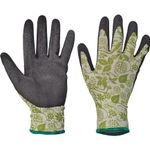 Gloves PINTAIL brown 09/L, nylon/latex, green