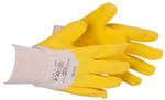 Gloves TWITE, cotton, half-dipped, 10", latex