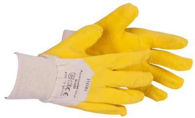Gloves TWITE, cotton, half-dipped, 10", latex