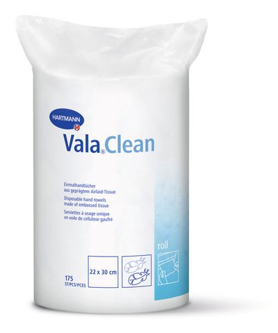 Wipes Vala Clean roll, disposable, 22x30 cm, pack of 175 pcs