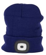 LED cap, blue, 4x SMD LED, USB charging