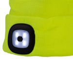 Sapka Strend Pro Albacore, sárga L, 4x SMD LED, USB töltés