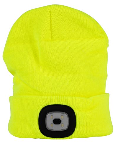 Strend Pro Albacore sárga sapka L, 4x SMD LED, USB töltés