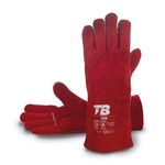 Rukavice TB 910B, červená, 9