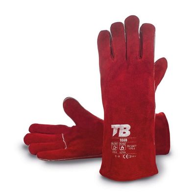 Rukavice TB 910B, červená, 9