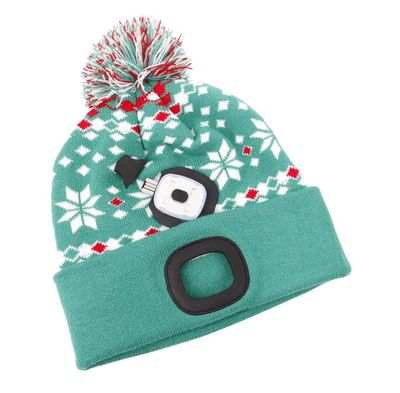Sapka Strend Pro X-mas, zöld L, 4x SMD LED, 60 lm