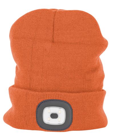 Strend Pro Albacore narancssárga sapka L, 4x SMD LED, USB töltés