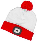 Beanie Strend Pro X-mas white-red L, 4x SMD LED, USB charging