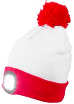 Beanie Strend Pro X-mas white-red L, 4x SMD LED, USB charging