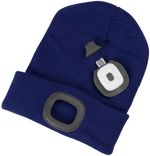 Beanie Strend Pro Albacore kid blue M, 4x SMD LED, USB charging, children's