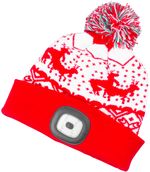 Cap Strend Pro X-mas, kid, red, M, 4x SMD LED, USB charging