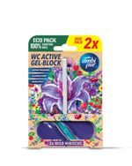 WC Active Gel Block Ambipur, wild hibiscus, 2x45g