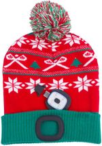 Cap Strend Pro X-mas, green-red, L, 4x SMD LED, USB charging