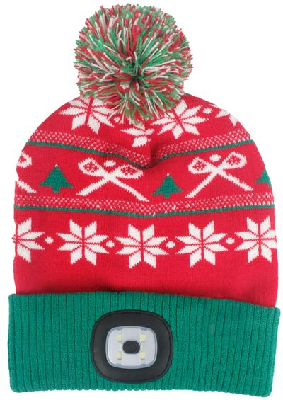 Cap Strend Pro X-mas, green-red, L, 4x SMD LED, USB charging