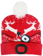 Cap Strend Pro X-mas, red, with reindeer, L, 4x SMD LED, USB charging