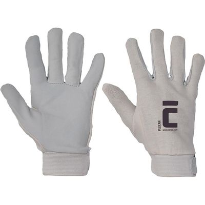 Gloves PELICAN 11/XXL, PE, combined, goatskin