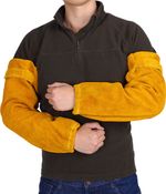 Hegesztő karvédő Strend Pro Industrial, bőr, 50 cm, 2 db/pár