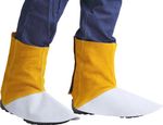 Lábvédő Strend Pro Industrial, hegesztéshez, lábszárvédő, bőr, 15 cm, 2 db-os pár