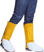 Lábvédő Strend Pro Industrial, hegesztéshez, lábszárvédő, bőr, 30 cm, 2 db-os pár