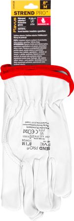 Gloves Strend Pro Flavus, full leather, size 8/M