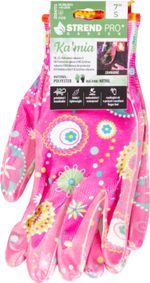 Gloves Strend Pro Kalmia, pink, size 07/S, with blister