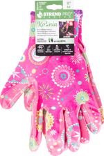 Gloves Strend Pro Kalmia, nitrile, pink, size 08/M, garden, with blister pack