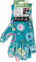 Gloves Strend Pro Abelia, turquoise, size 08/M, with blister pack