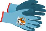 Gloves Strend Pro, children's, boys', with dog design, blue, garden, with blister pack, size 4