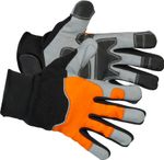 Gloves Strend Pro Arvilo High Vision, textile/leather, with reflective elements, size 11/XXL, bliste