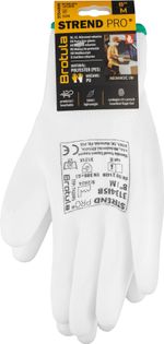 Kesztyű ST BROTULA White 08/M, kerti, fehér, bliszteres csomagolásban