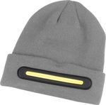 Čiapka Strend Pro beanie, 40x LED, šedá, akrylové vlákna, 750 mAh batéria
