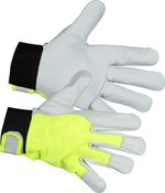 Strend Pro Marvic High Vision Gloves, textile/leather with reflective elements, size 08/M, blister