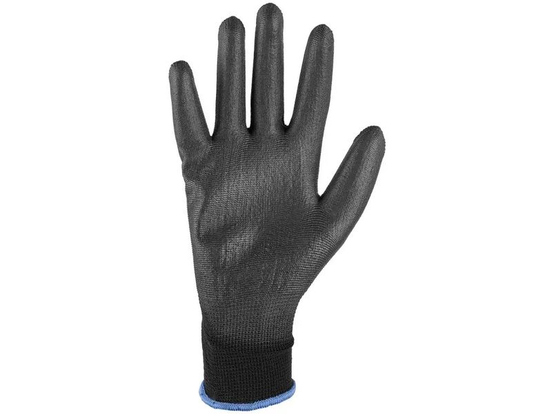 Rukavice CXS BRITA BLACK, polyuretan, č. 07