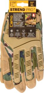 Rukavice Strend Pro Camo, pracovné, camouflage, veľkosť 10/XL