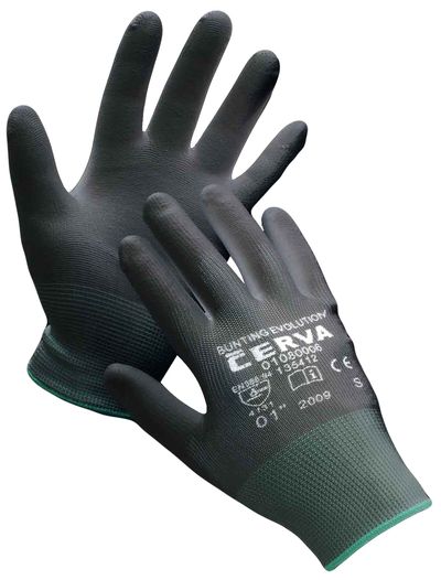 Gloves BUNTING Evolution Black (M), with blister