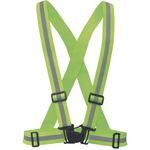 Suspenders REFROX, reflective, elastic, green, CE certified