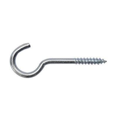 Hook 70 mm, screw-in, open, zinc-plated