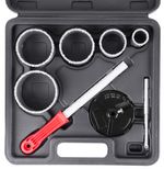 Hole Saw Set with Arbor HT01-6008, 33-53-67-73-83 mm, diamond core bits with file